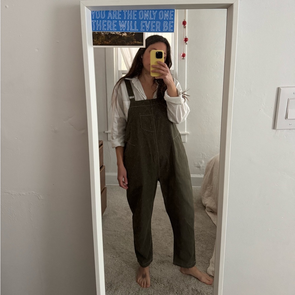 Women's Olive Green Overalls